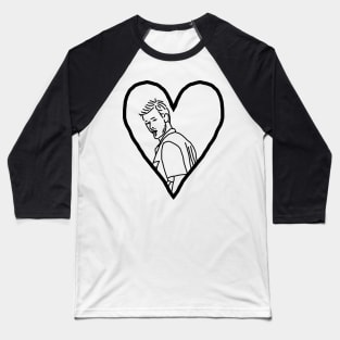 Valentine for a Distracted Boyfriend Outline Baseball T-Shirt